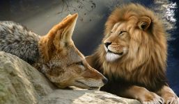狮子狼和狐狸寓言故事