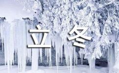 二十四节气立冬描写景色的诗句