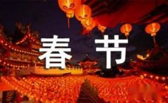 关于描写春节的成语大纲